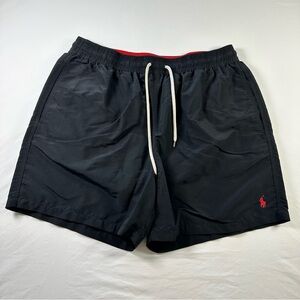 Polo Ralph Lauren Swim Trunks Mens 2XL Black Lined Pockets Preppy